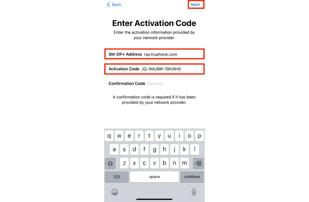 iPhone: eSIM manuell einrichten – Code eingeben