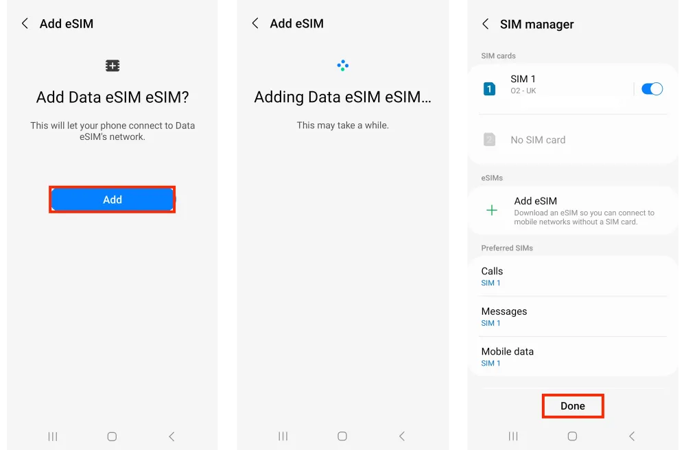 eSIM auf Samsung installieren – aktivieren