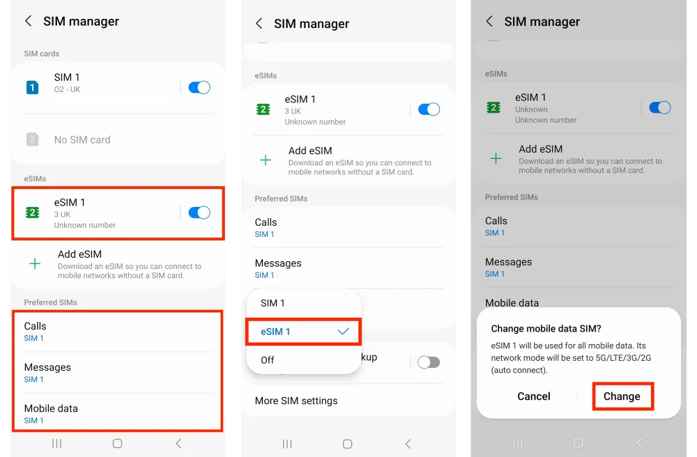 eSIM auf Samsung installieren – Nachrichten